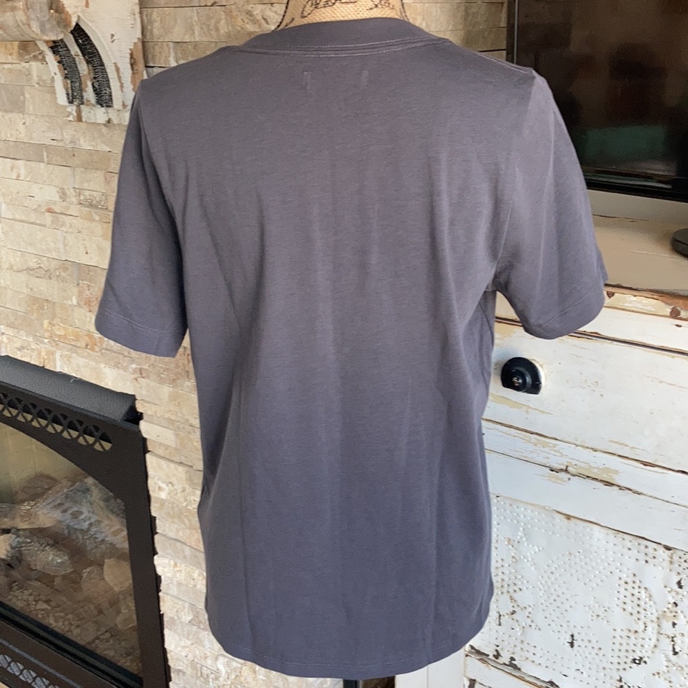 Madewell Crew Neck Basic Essential Dark Gray Supi… - image 8